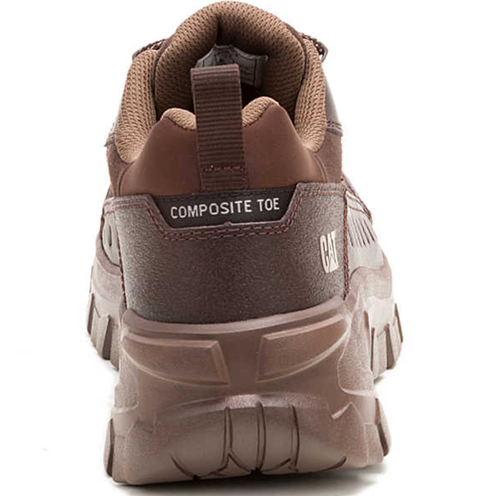 CAT P91771 INVADER SPORT LO LEATHER CT SAFETY SHOE, COFFEE BEAN